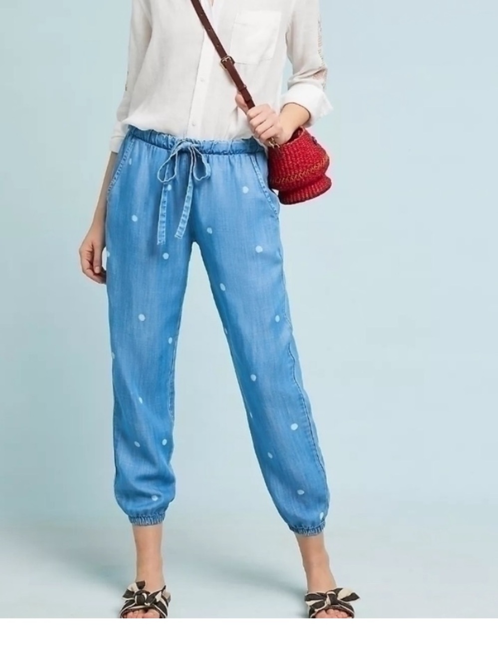 Anthro Cloth & Stone chambray joggers
